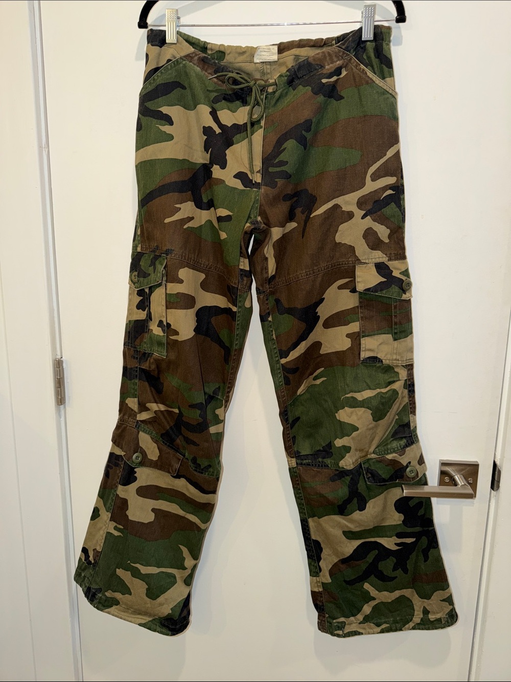Rothco Vintage Stylish Green Camo Unisex Drawstring Pants, Sz Small